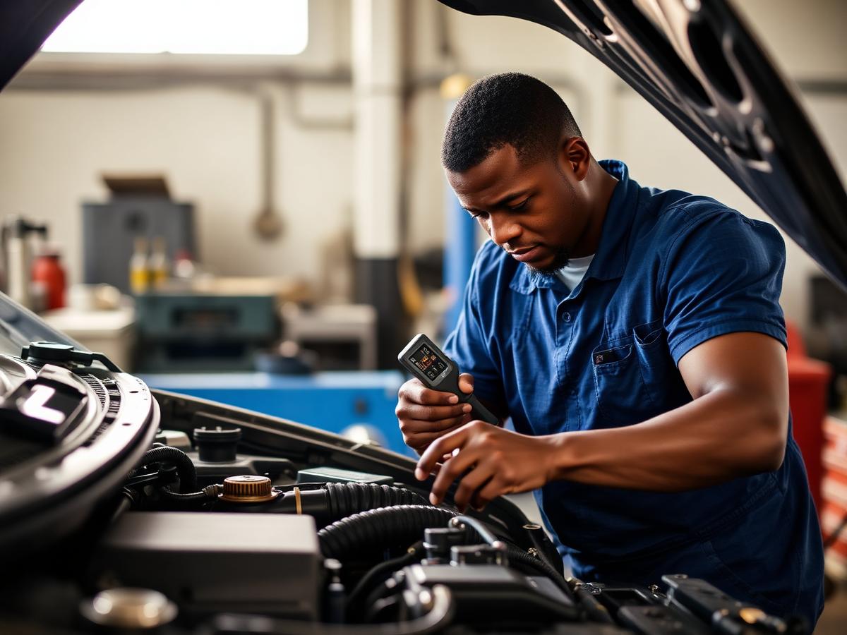 Mechanic at exhibition
